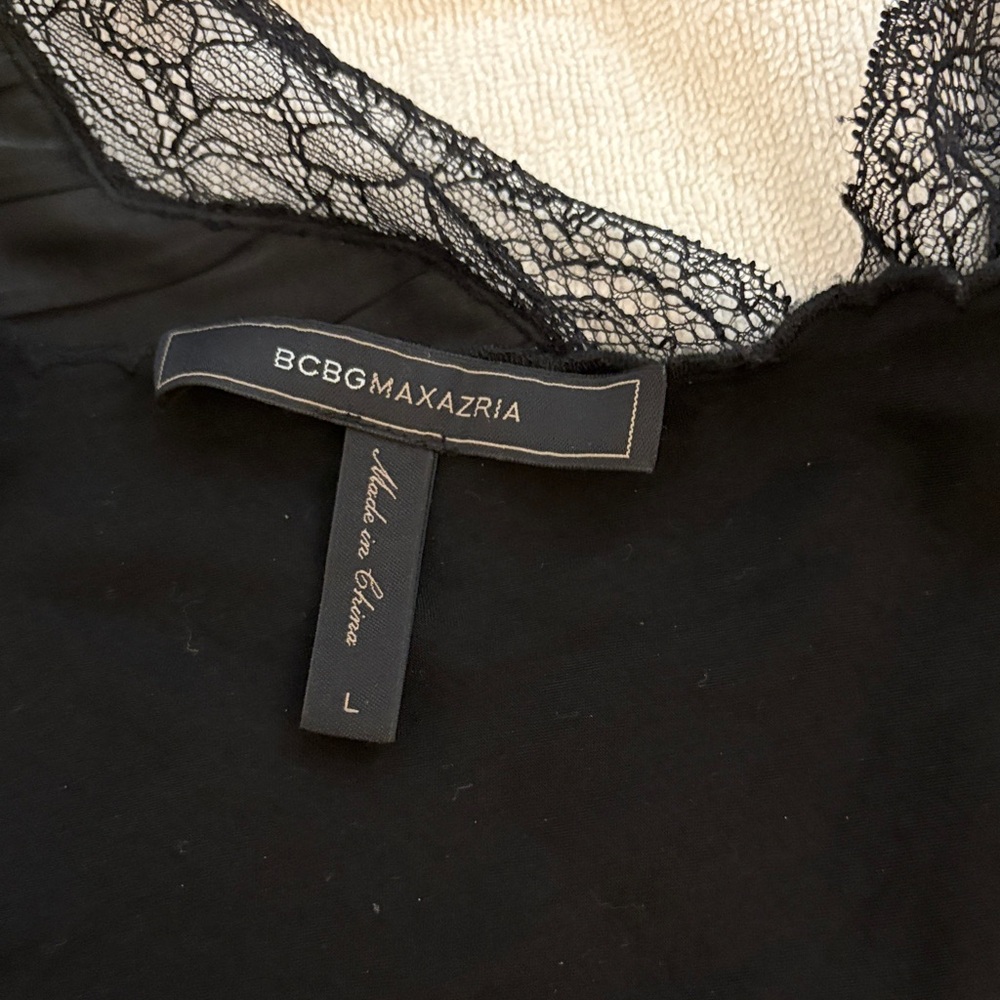 BCBGMaxAzria Black Lace Trim Chemise - Picture 10 of 10